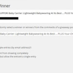 Winner: SUPPORi Baby Carrier Giveaway
