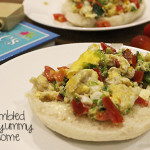 Easy Meal: Scrambled Eggs on English Muffin